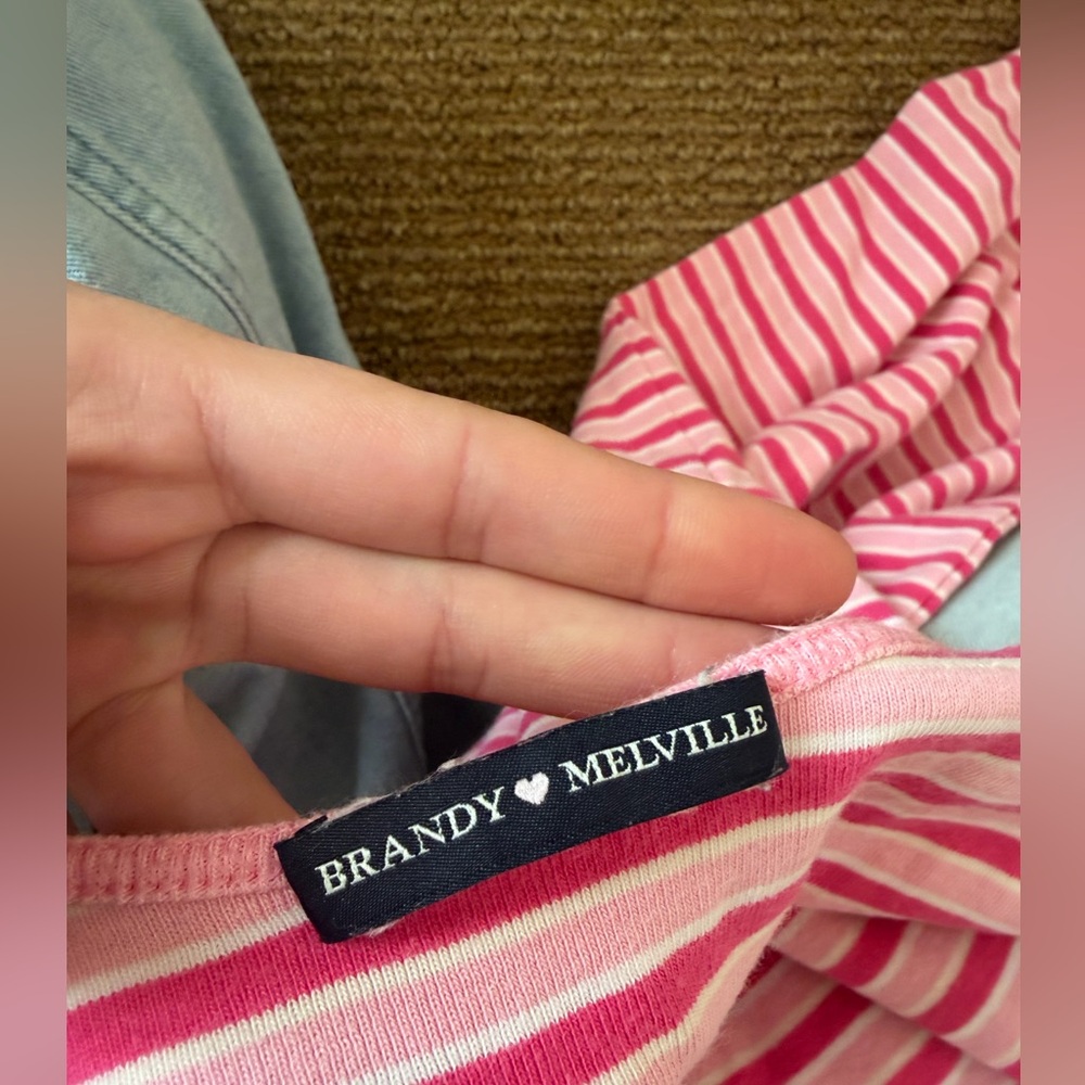 Brandy Melville Pink Stripped Dress💗 - Picture 4 of 4